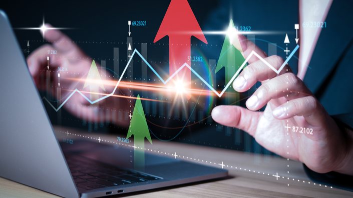 representação gráfica de segurança e crescimento do Mercado Financeiro