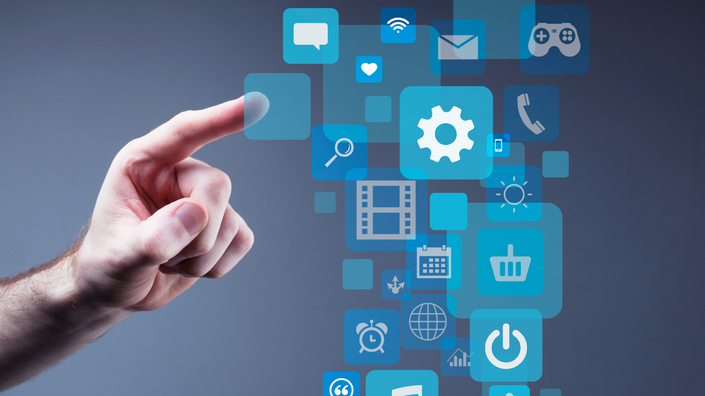 Representação gráfica de conexões digitais, com ícones de dinheiro e tecnologia para destacar o crowdlending.